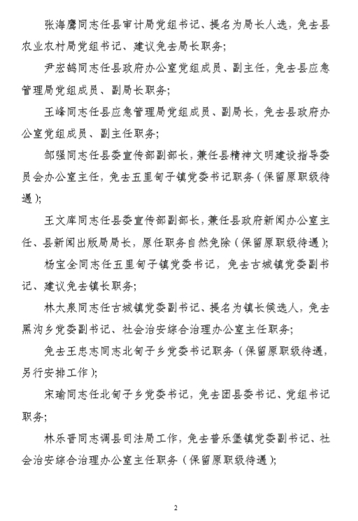 关于段海震等同志职务任免的通知_人事任免_桓仁满族